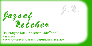 jozsef melcher business card